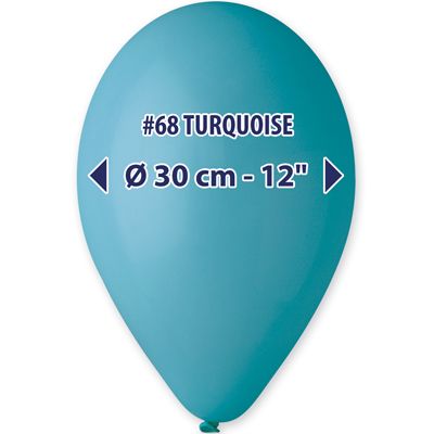 Шар латексный 12"/30см Пастель Turquoise 100 шт