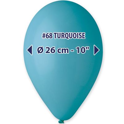 Шар латексный 10"/25см Пастель Turquoise 100 шт