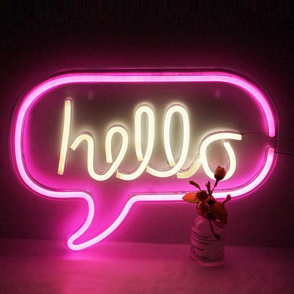 Cветильник LED NEON "Hello"  43 х 30 см, от USB