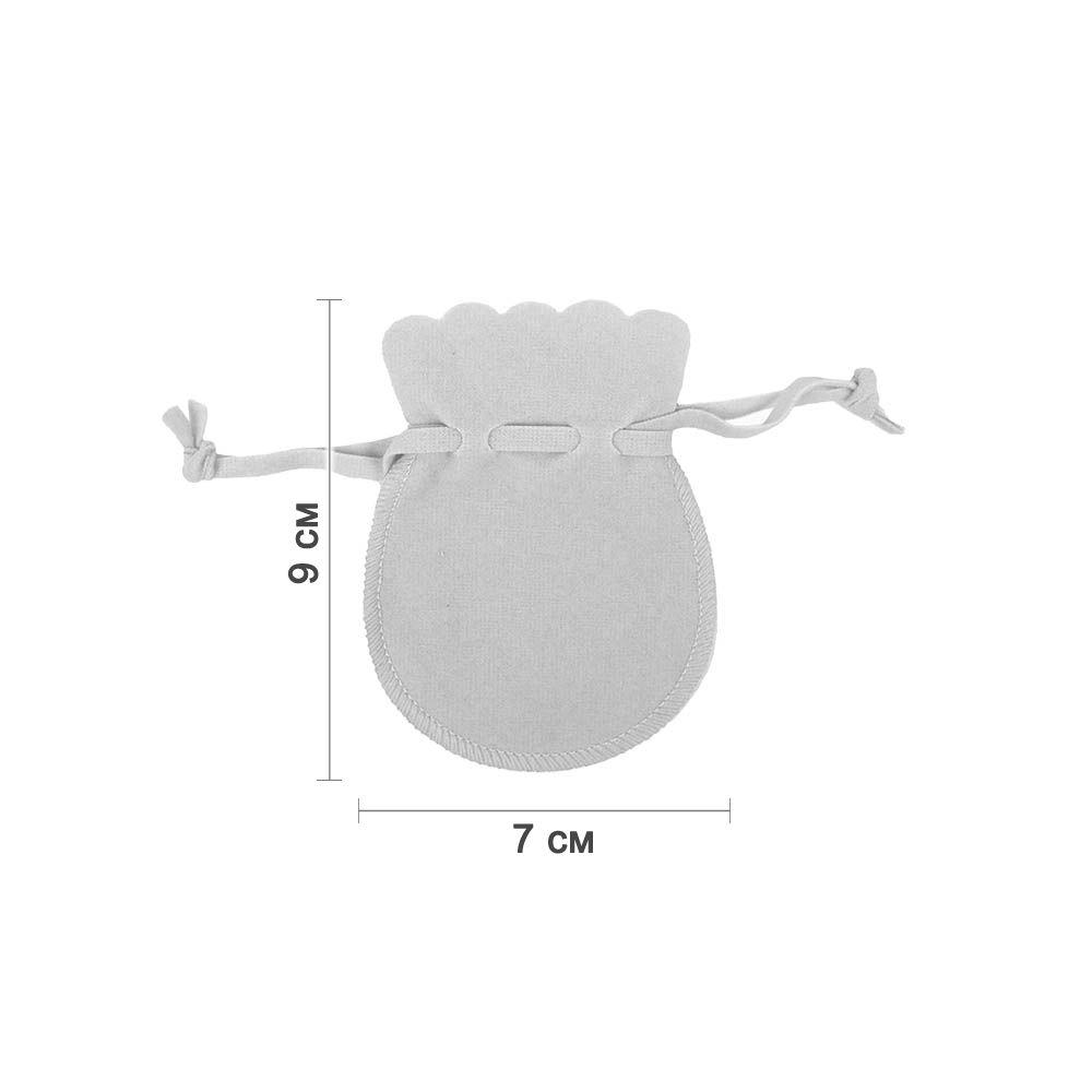 Мешочек замшевый (3) 7х9 см, серый