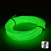 Шнур неоновый светящийся от USB 5 м, зеленый