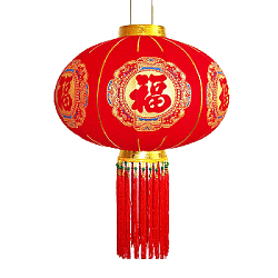 Китайский фонарь с кисточками Pro d-54 см, Просветление